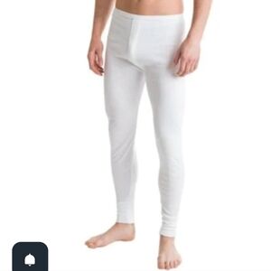 Uniqlo men's white thermal leggings large